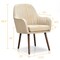 Set of 2 Fabric Upholstered Accent Chairs with Wooden Legs and Adjustable Non-slipping Pads